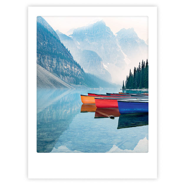 pickmotion-art-poster-mornings-in-the-mountains-mit-echtglas-rahmen image 1