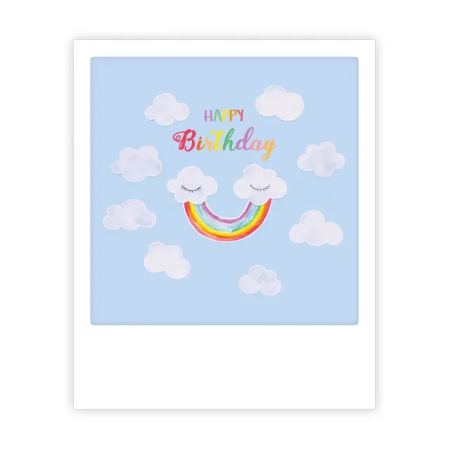 pickmotion-happy-birthday-rainbow-postkarte image 1