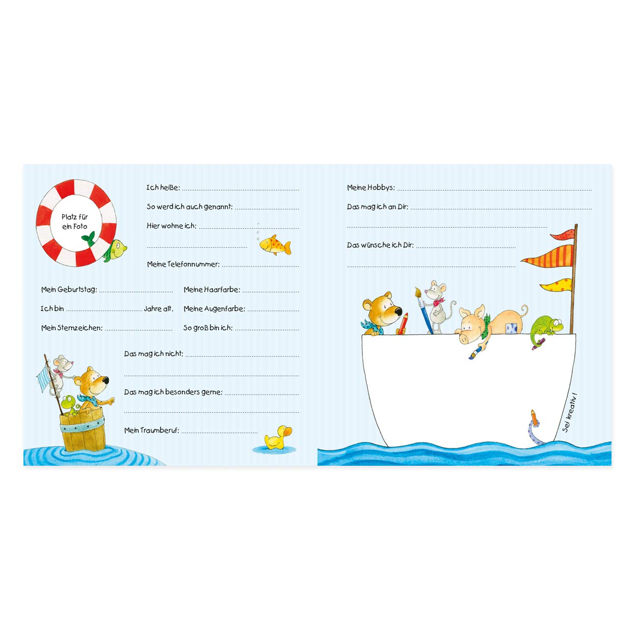 gr-tz-verlag-freundebuch-kindergarten-und-schule-tiermotive-hardcover-17-x-16-cm image 5