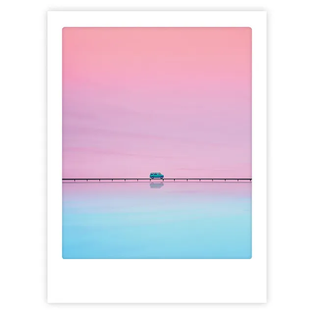 pickmotion-art-poster-on-the-road-wandposter-mit-echtglas-rahmen-option image 1