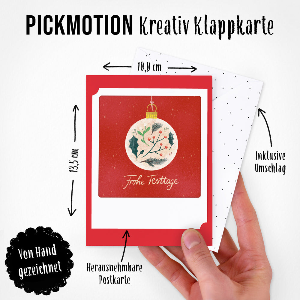 pickmotion-frohes-fest-2er-kleine-klappkarten-set-10-x-13-5-cm image 4