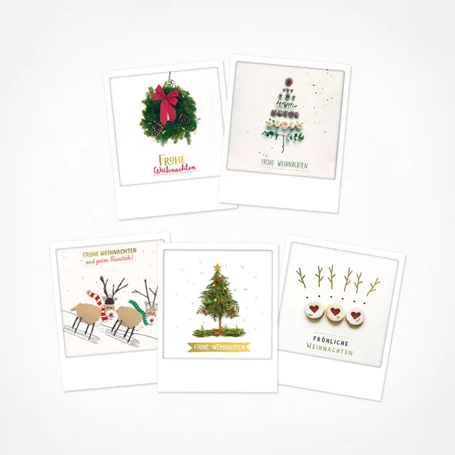 pickmotion-festfreuden-5er-postkarten-set-weihnachtsedition image 1