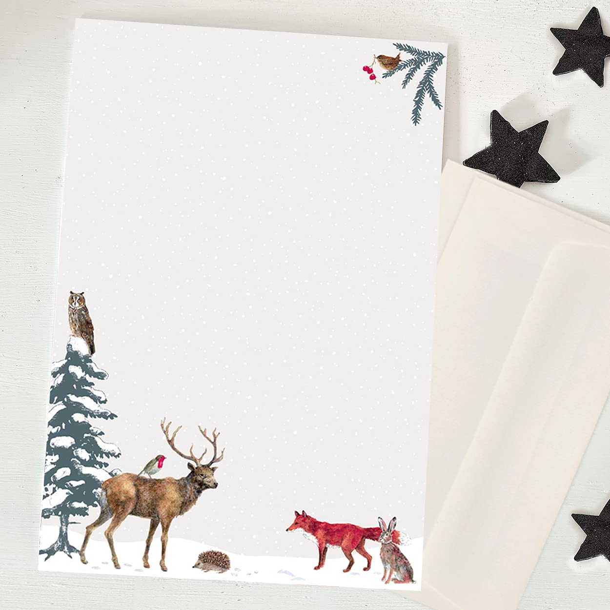 gr-tz-verlag-briefpapier-set-weihnachtswald-din-a4-mit-umschl-gen image 4