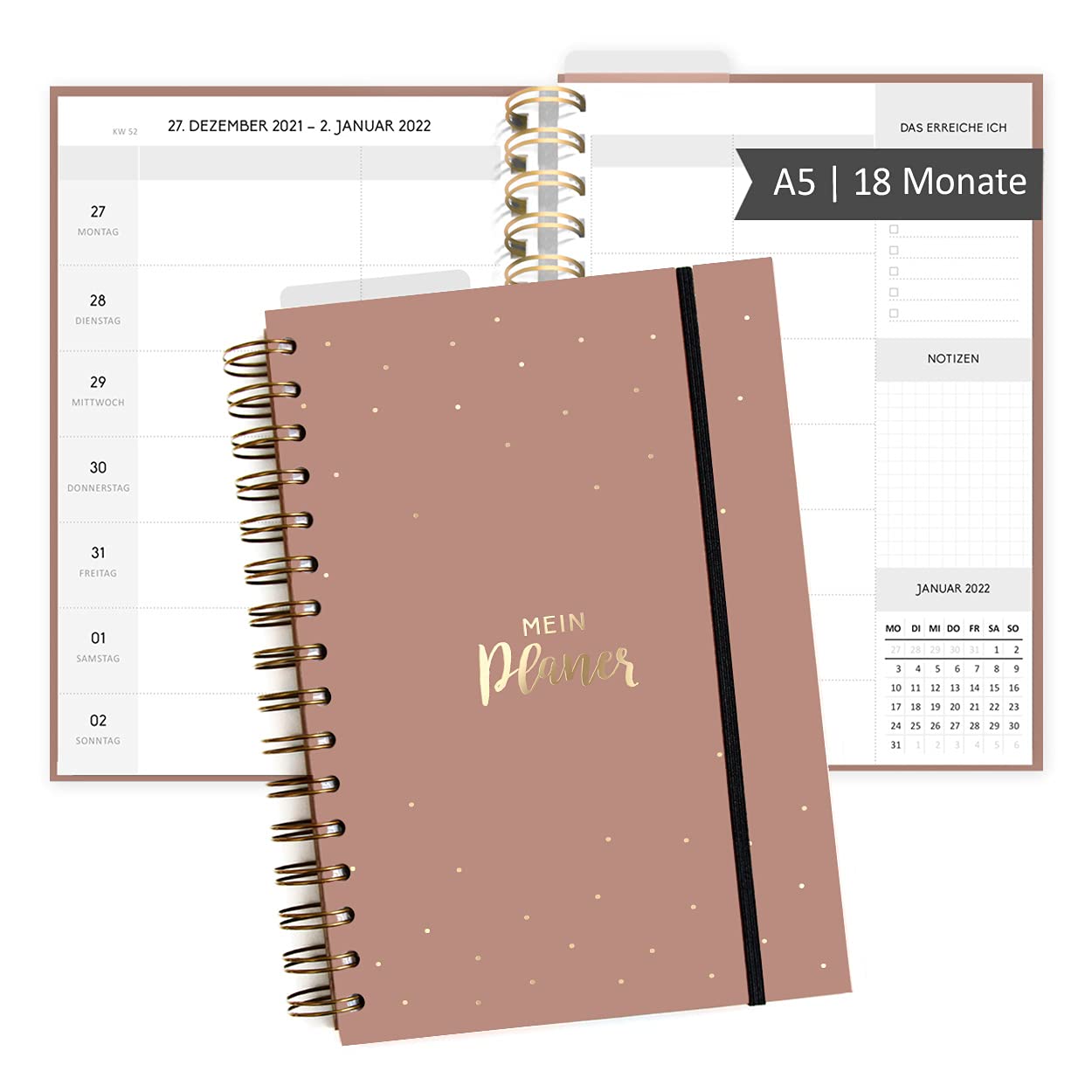 gr-tz-verlag-terminplaner-2021-2022-din-a5-organizer-ros-18-monate image 1