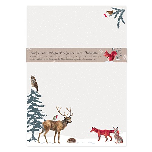 gr-tz-verlag-briefpapier-set-weihnachtswald-din-a4-mit-umschl-gen image 5