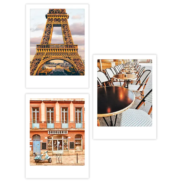 pickmotion-french-caf-3er-artposter-set-mit-rahmen image 1