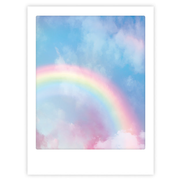 pickmotion-a-rainbow-in-the-sky-art-poster-mit-echtglas-rahmen image 1
