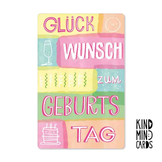 pickmotion-neon-kind-mind-cards-designkarte-gl-ckwunsch-zum-geburtstag image 1