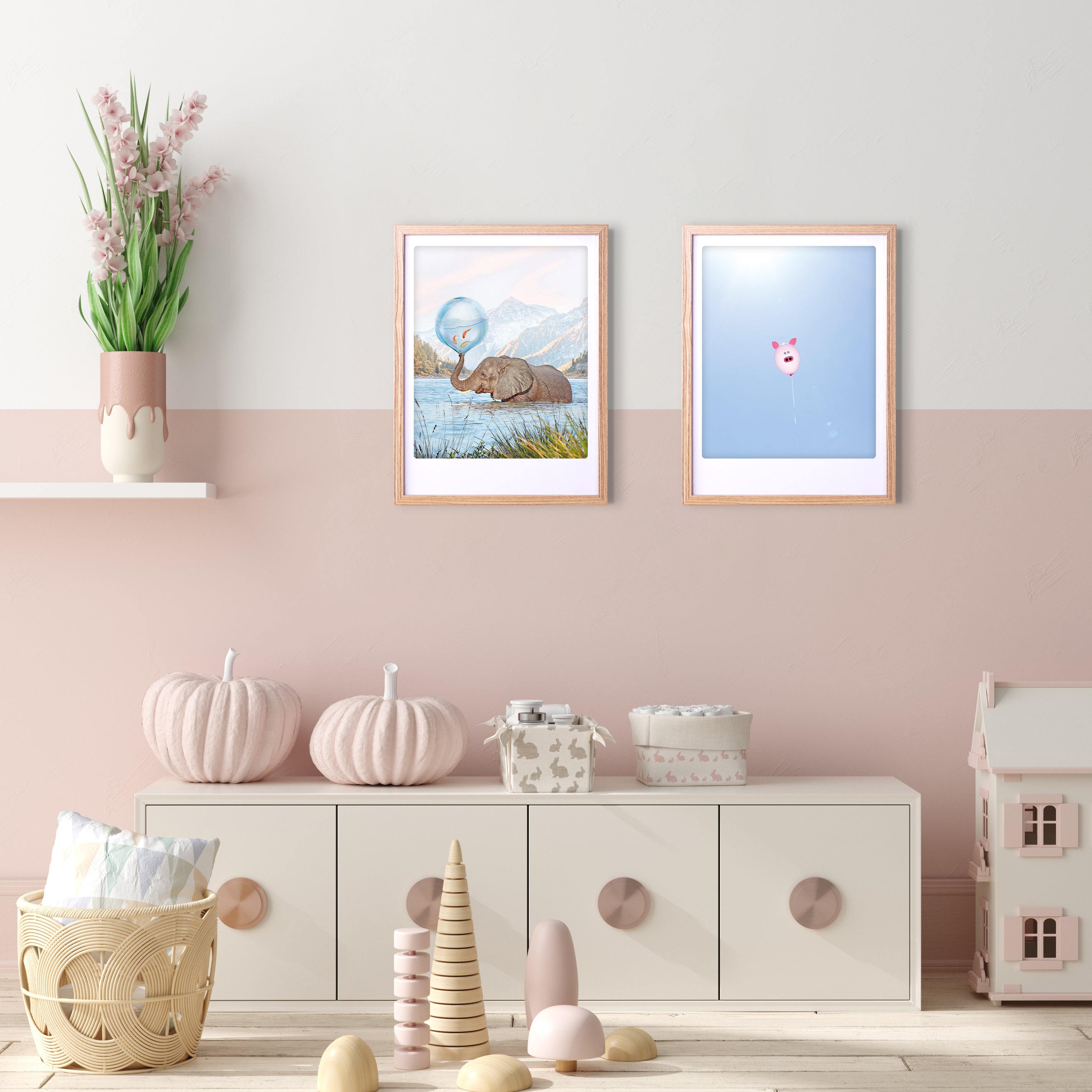 pickmotion-splish-splash-art-poster-mit-echtglas-rahmen image 2