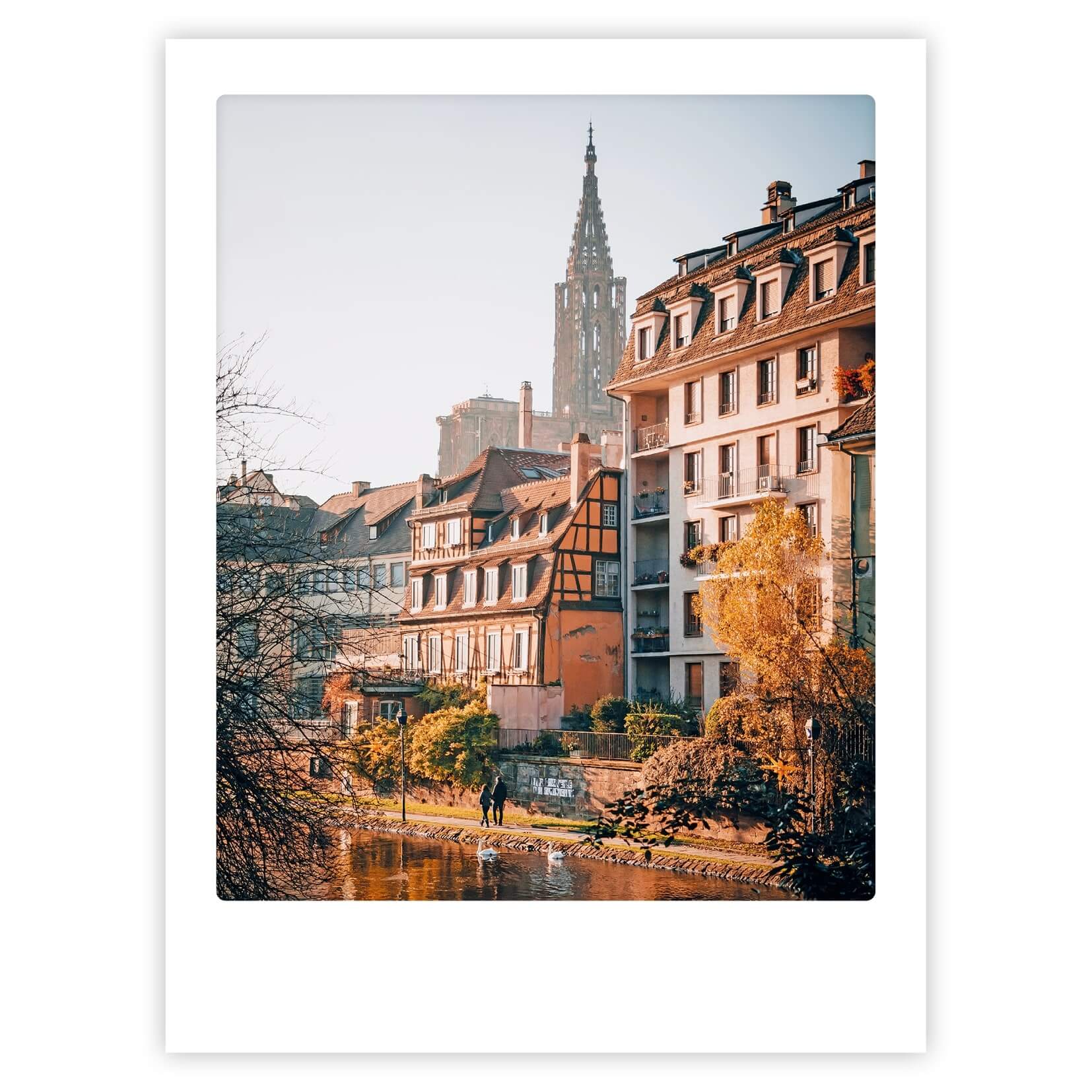 pickmotion-golden-strasbourg-art-poster-mit-echtglas-rahmen image 1