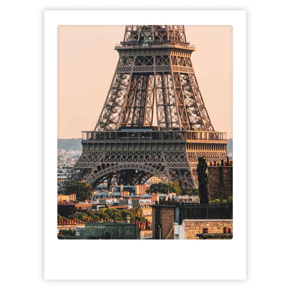 pickmotion-art-poster-eiffel-tower-wandbild-mit-echtglas-rahmen image 1