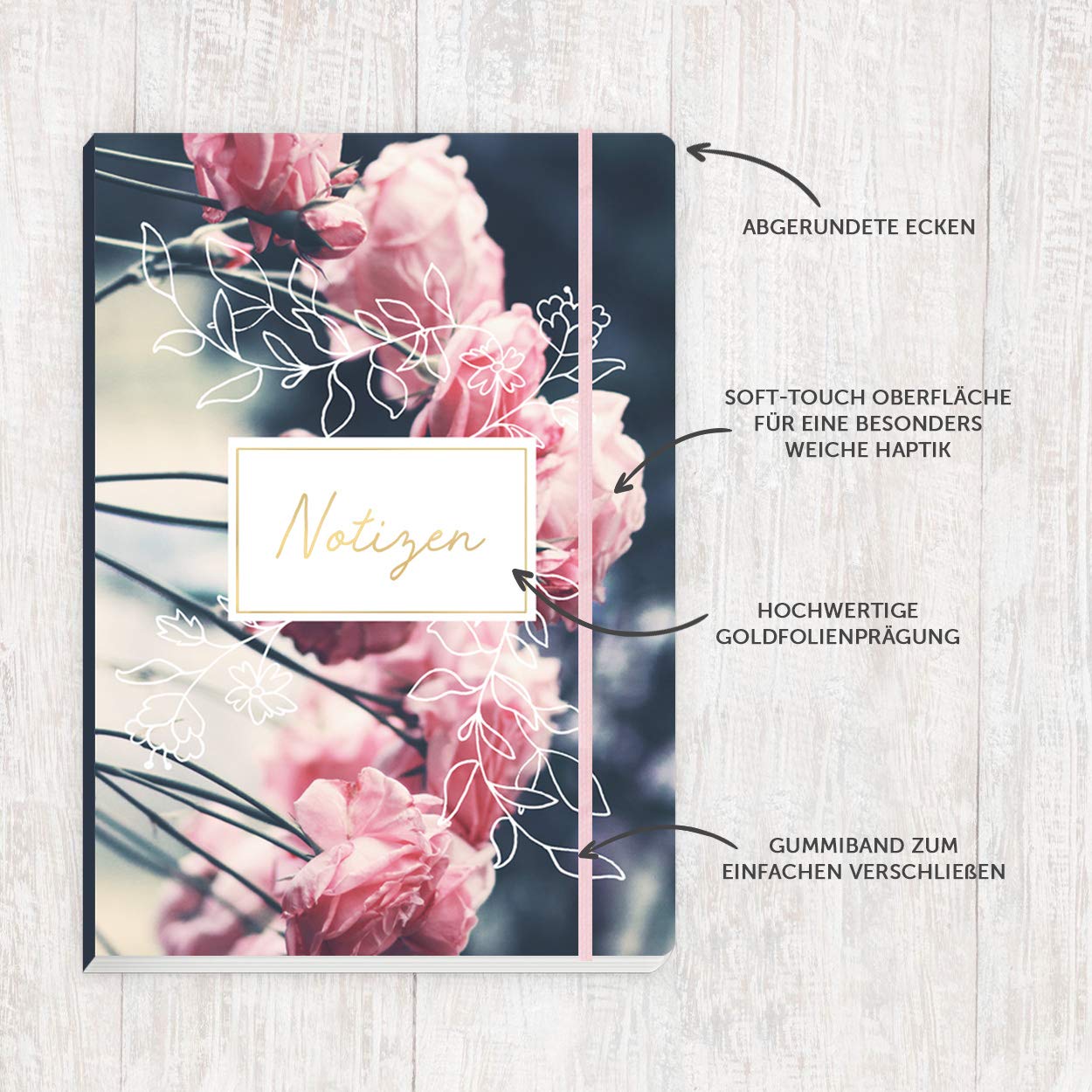 gr-tz-verlag-notizbuch-a5-gepunktet-softtouch-blumen-notebook-176-seiten-120g image 4