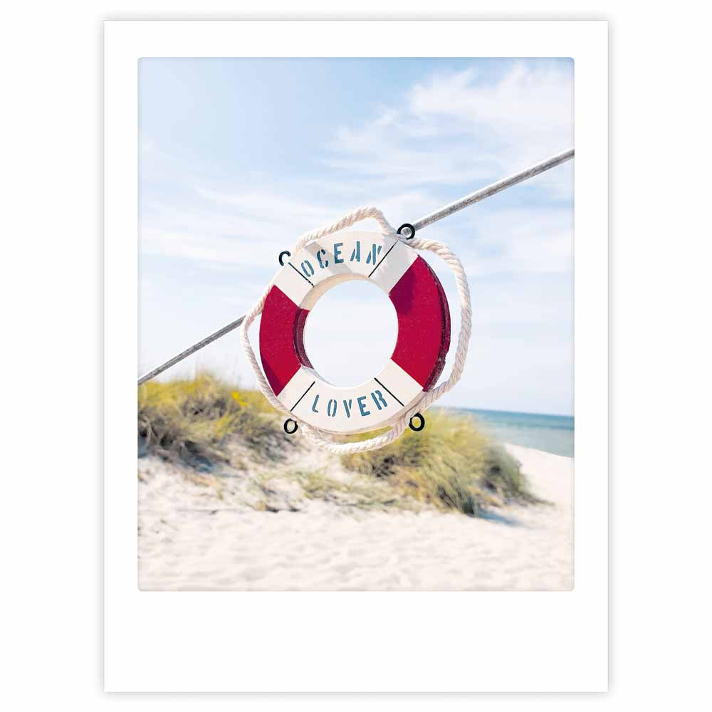 pickmotion-art-poster-life-ring-mit-echtglas-rahmen-wandbild image 1