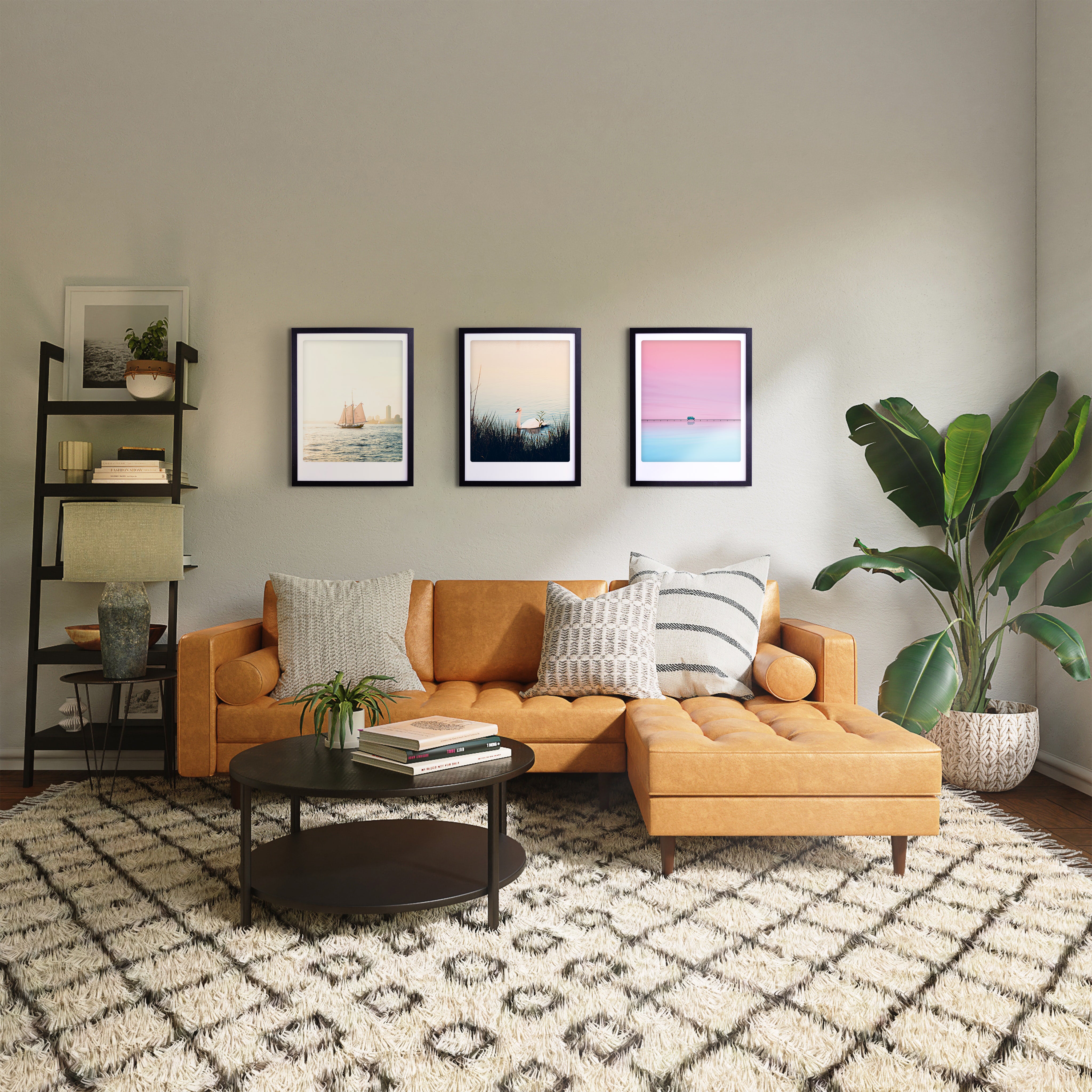 pickmotion-art-poster-on-the-road-wandposter-mit-echtglas-rahmen-option image 2