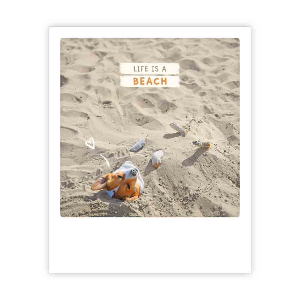 pickmotion-life-is-a-beach-postkarte-im-sofortbild-stil image 1