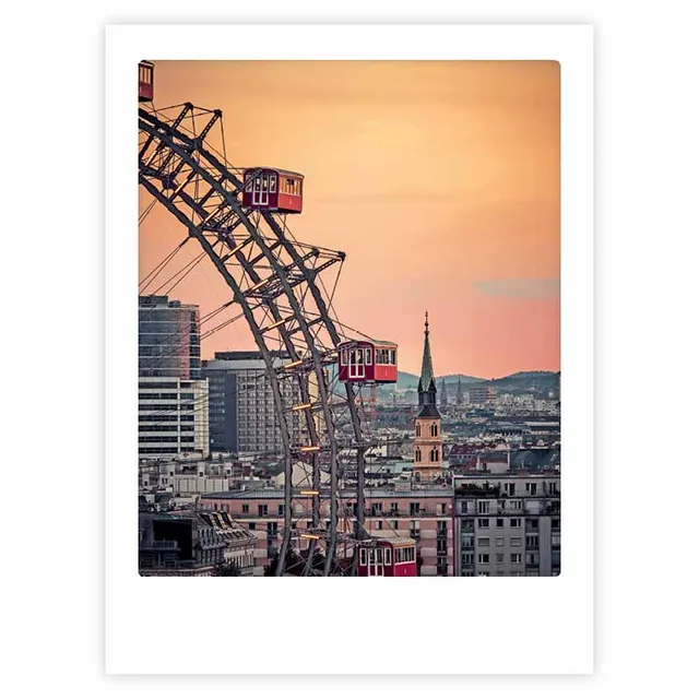 pickmotion-art-poster-orange-skies-mit-echtglas-rahmen image 1