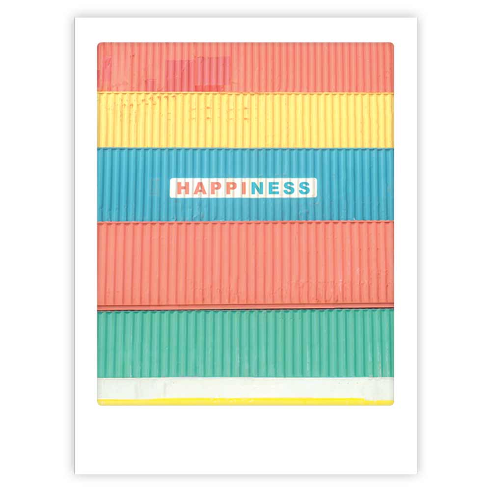 pickmotion-colorful-containers-art-poster-mit-echtglas-rahmen image 1