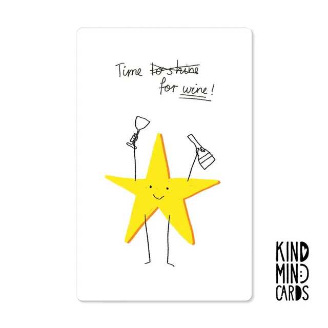 pickmotion-neon-kind-mind-cards-time-for-wine-star image 1