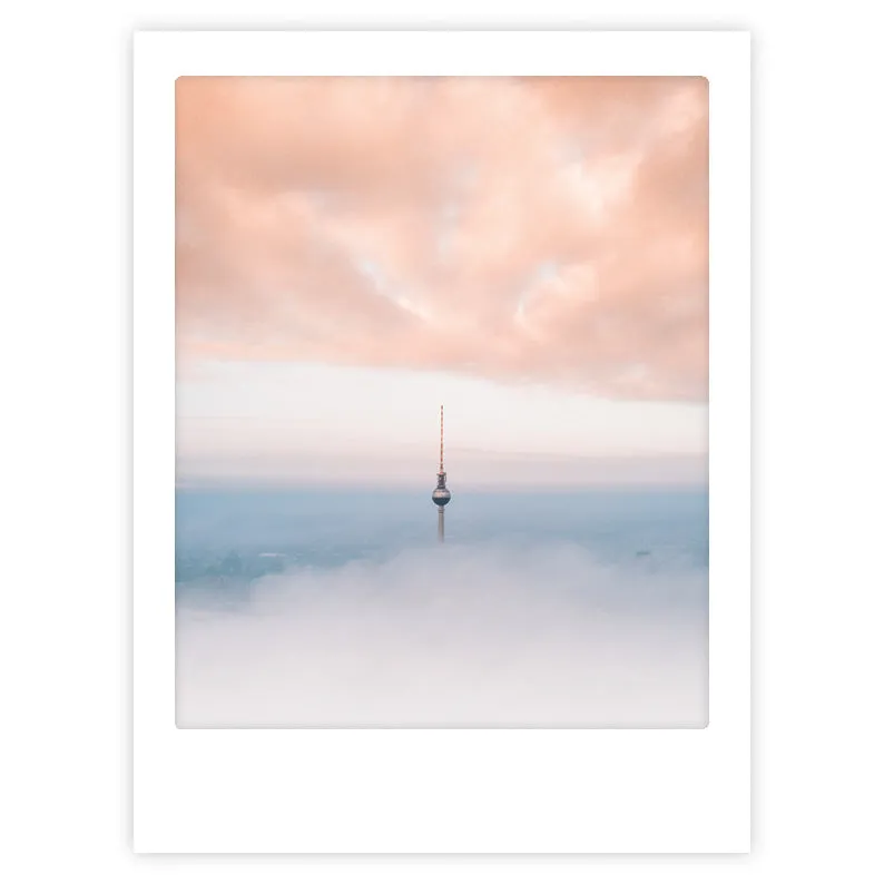pickmotion-cotton-candy-berlin-art-poster-mit-echtglas-rahmen image 1