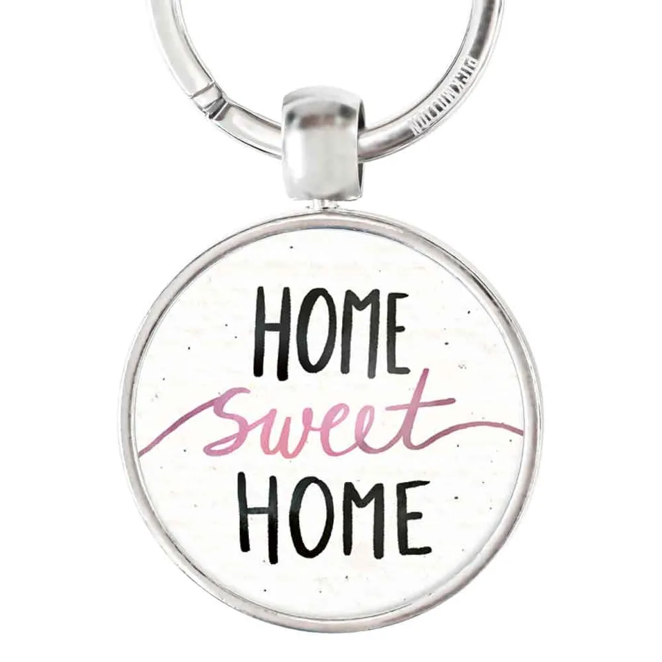 pickmotion-home-sweet-home-schl-sselanh-nger-edelstahl image 1