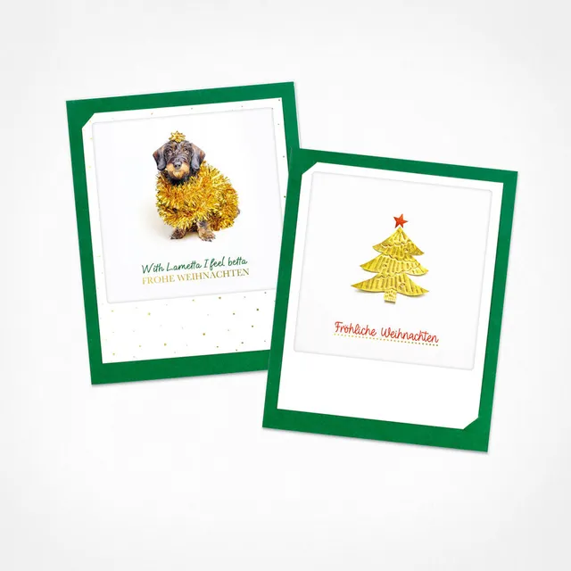 pickmotion-goldene-weihnacht-2er-klappkarten-set-12-3-x-15-5-cm image 1