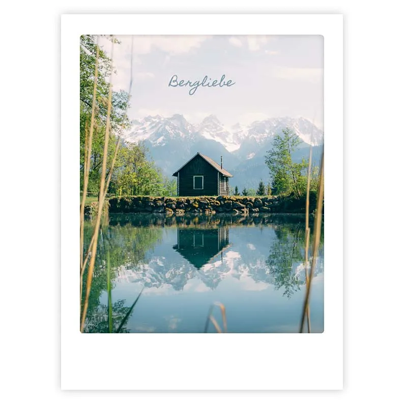 pickmotion-bergspiegel-art-poster-mit-echtglas-rahmen image 1