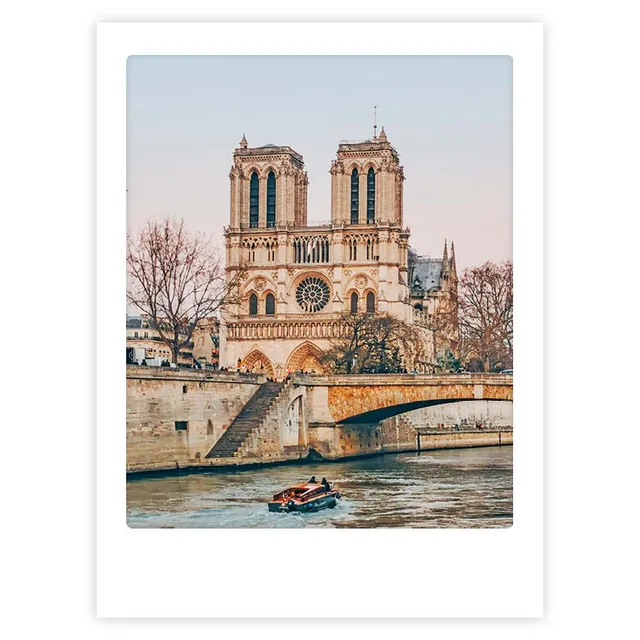 pickmotion-a-cruise-on-the-seine-art-poster-mit-echtglas-rahmen image 1