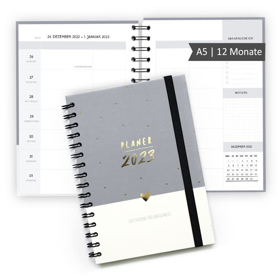 gr-tz-verlag-terminplaner-organizer-2023-a5-buchkalender-1-woche-2-seiten-schwar image 6