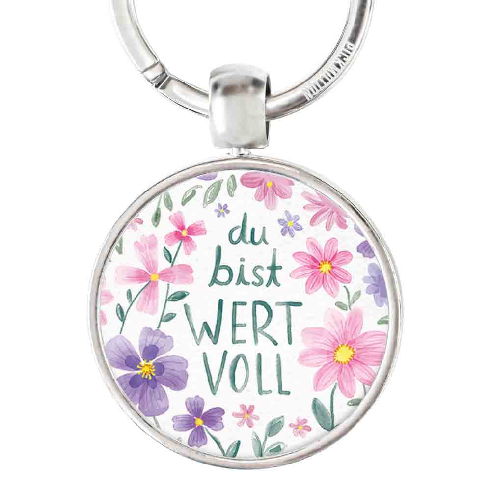 pickmotion-du-bist-wertvoll-schl-sselanh-nger-edelstahl image 1