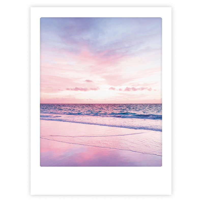 pickmotion-art-poster-pink-ocean-mit-echtglas-rahmen image 1