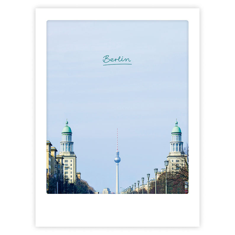 pickmotion-towers-of-berlin-art-poster-mit-echtglas-rahmen image 1