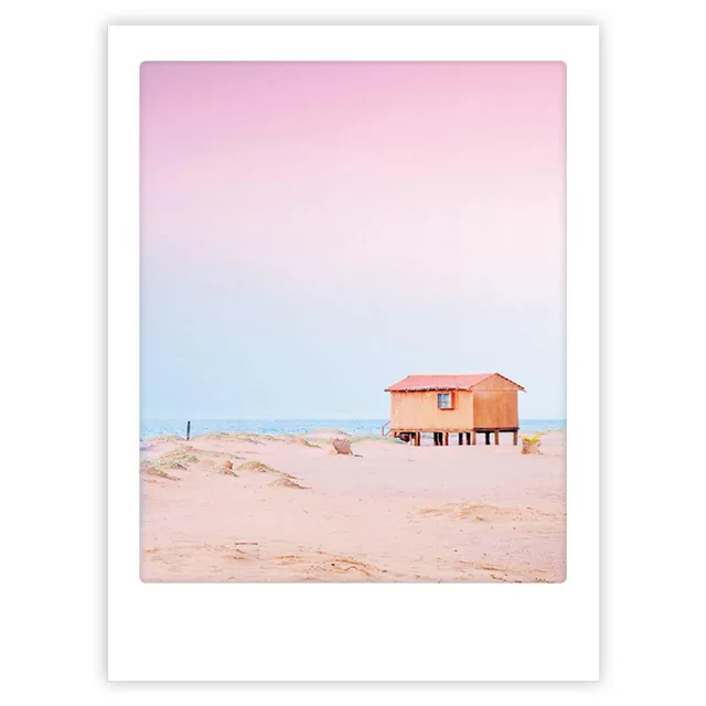 pickmotion-art-poster-beach-house-mit-echtglas-rahmen image 1