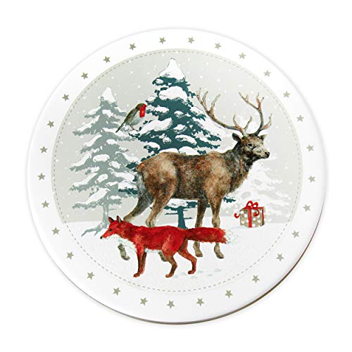 gr-tz-verlag-keksdose-retro-rund-rot-blech-weihnachtswald image 7