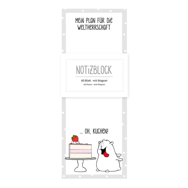 gr-tz-verlag-notizblock-katze-und-kuchen-magnetblock-8-x-21-cm-60-blatt-blanko image 1