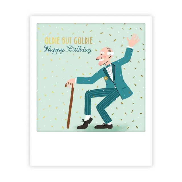pickmotion-kleine-postkarte-oldie-but-goldie-dancing-grandpa image 1