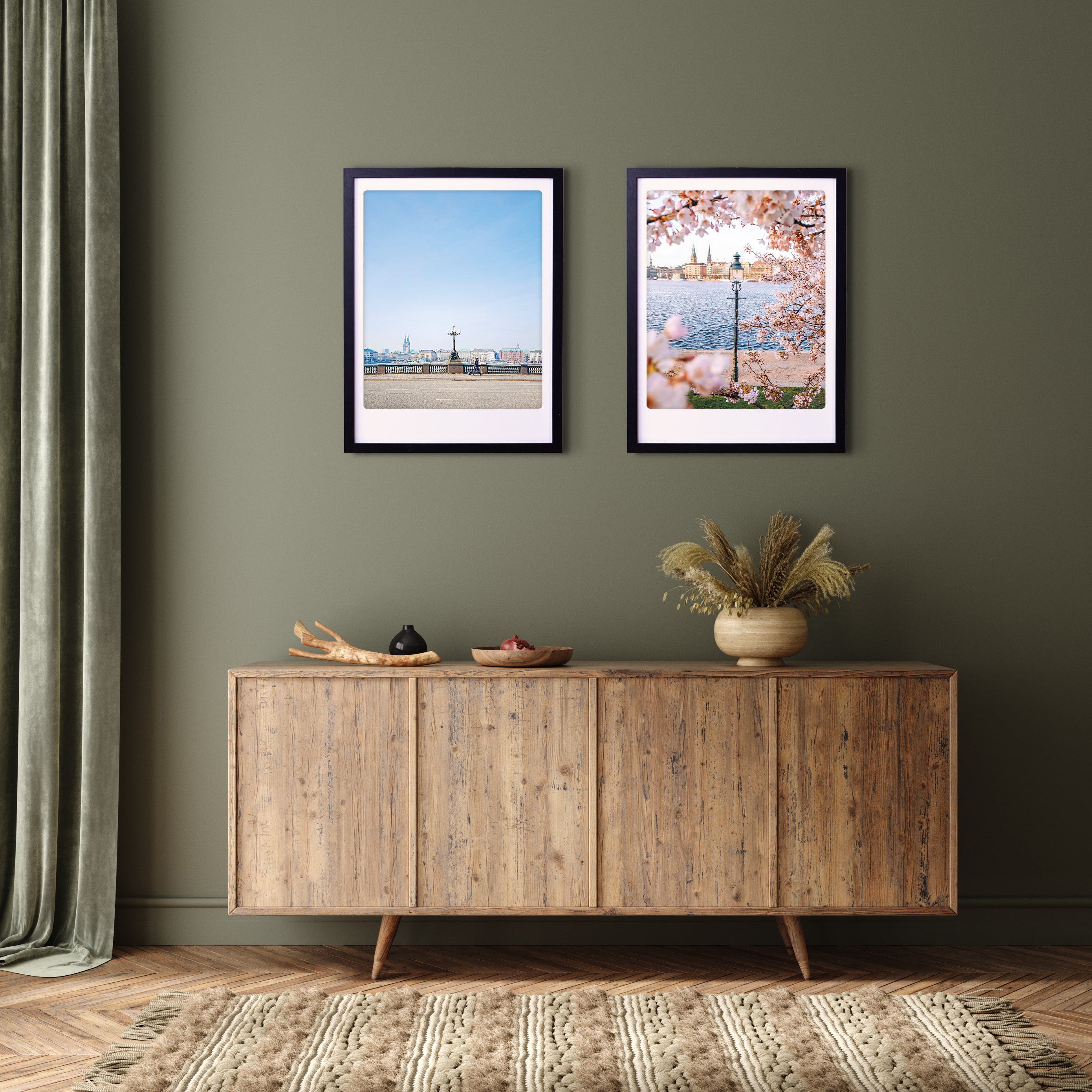 pickmotion-alsterspaziergang-art-poster-mit-echtglas-rahmen image 2