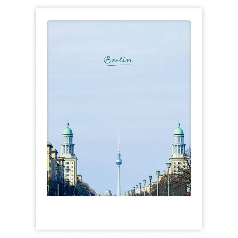 pickmotion-towers-of-berlin-art-poster-mit-echtglas-rahmen image 1