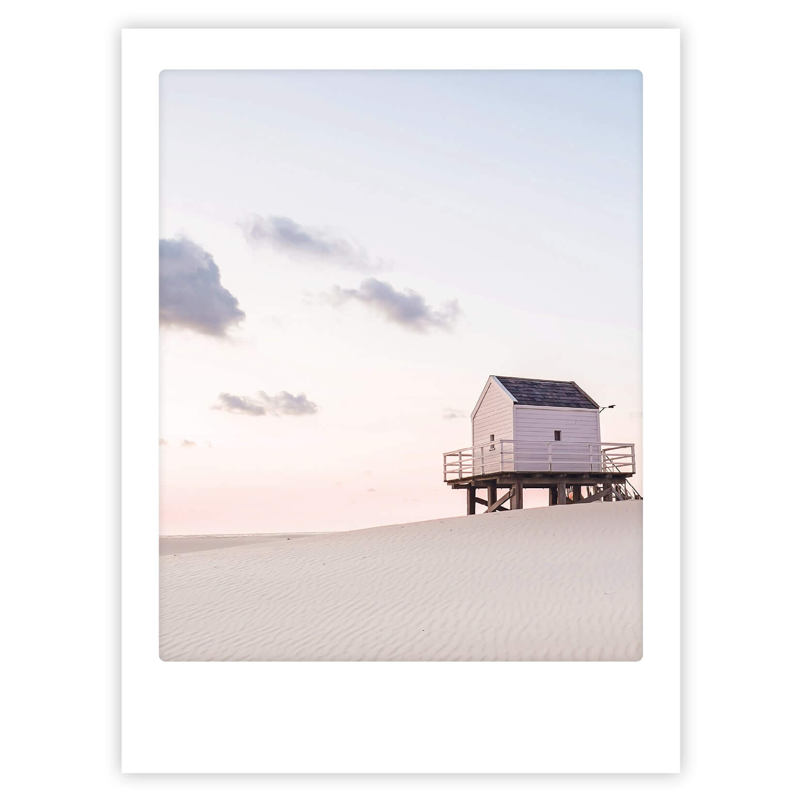 pickmotion-the-house-by-the-ocean-art-poster-mit-echtglas-rahmen image 1