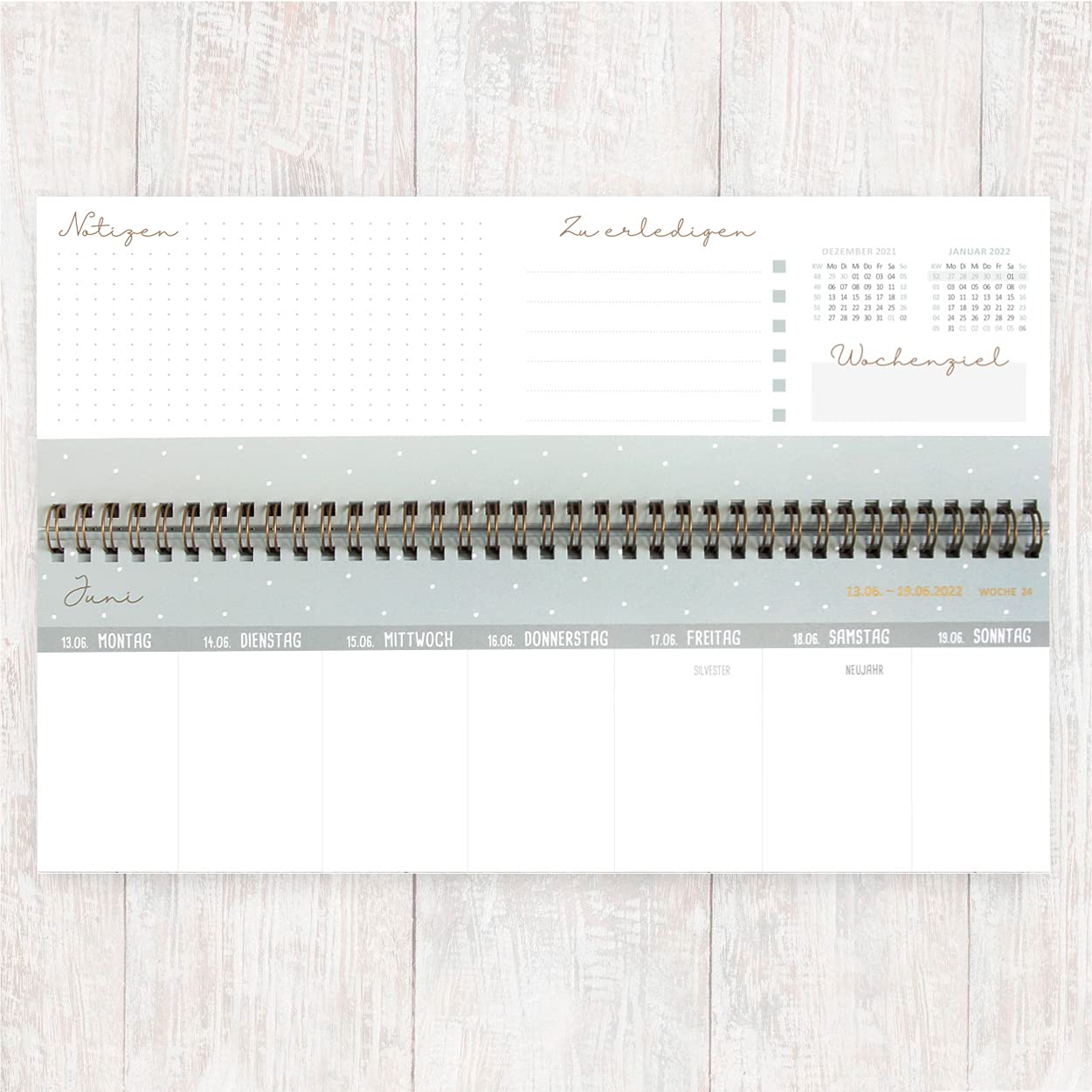 gr-tz-verlag-wochenplaner-tischkalender-quer-bl-tter-mit-goldfolie image 3