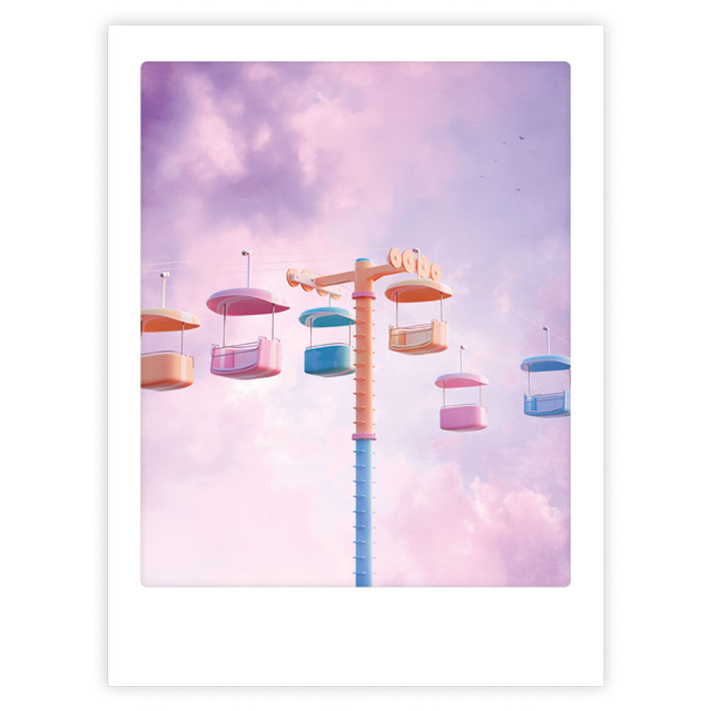 pickmotion-gondola-to-your-dreams-art-poster-mit-echtglas-rahmen image 1