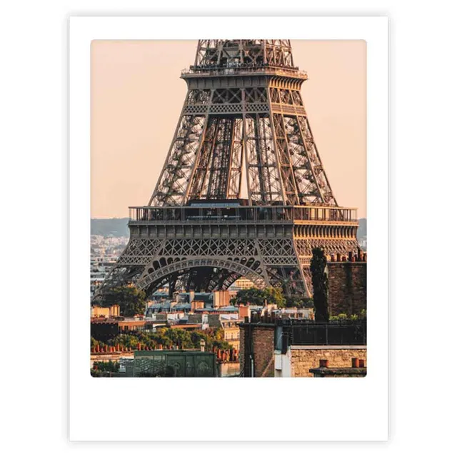 pickmotion-art-poster-eiffel-tower-wandbild-mit-echtglas-rahmen image 1
