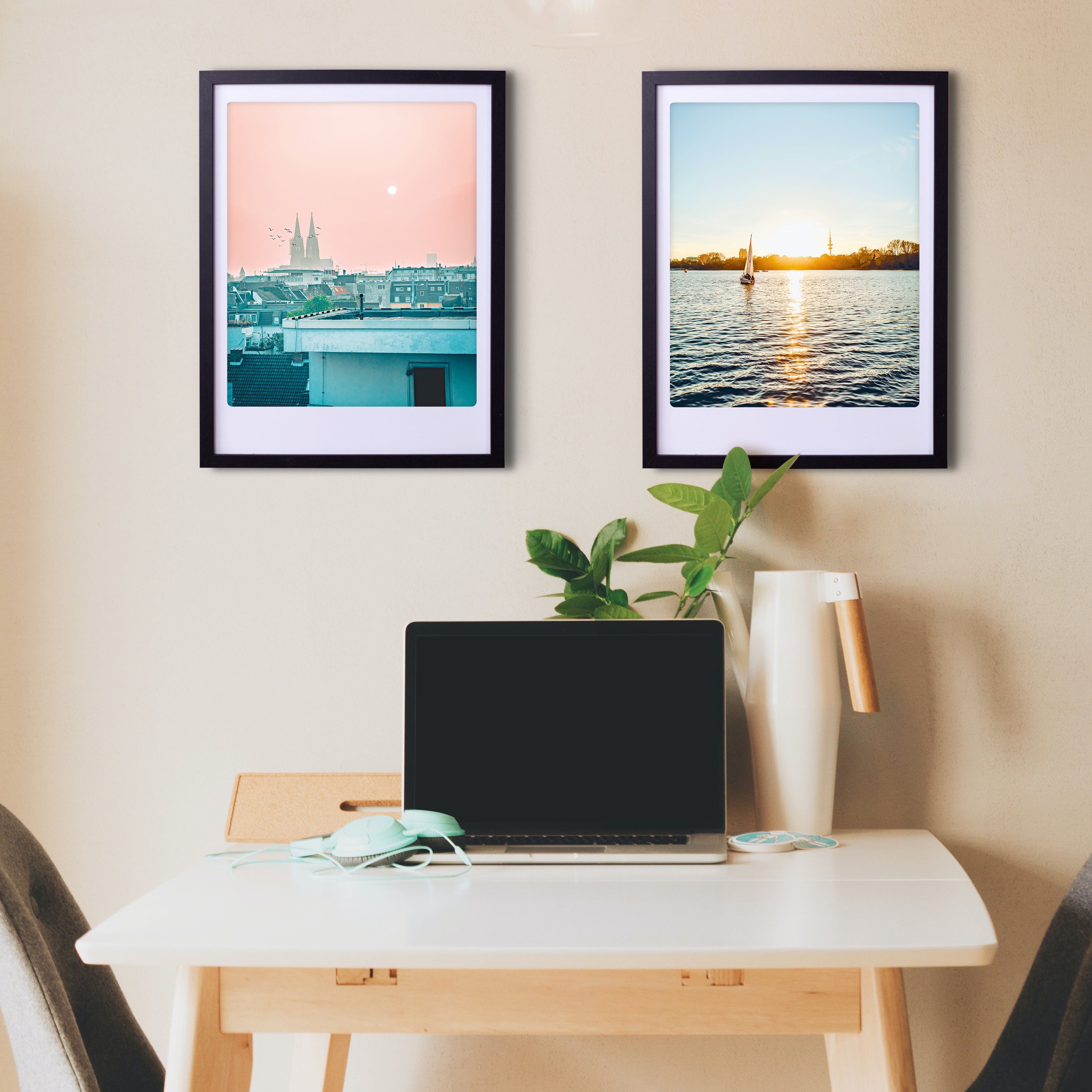 pickmotion-sunny-hamburg-art-poster-mit-echtglas-rahmen image 2