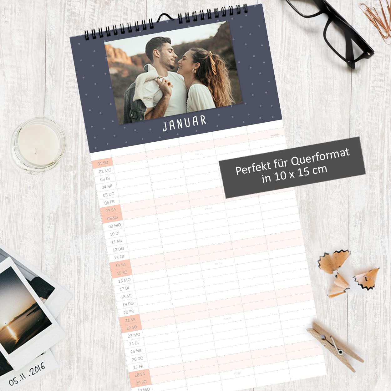 gr-tz-verlag-familienkalender-5-spalten-bastelkalender-22-x-43-cm-mit-fotoplatz image 5