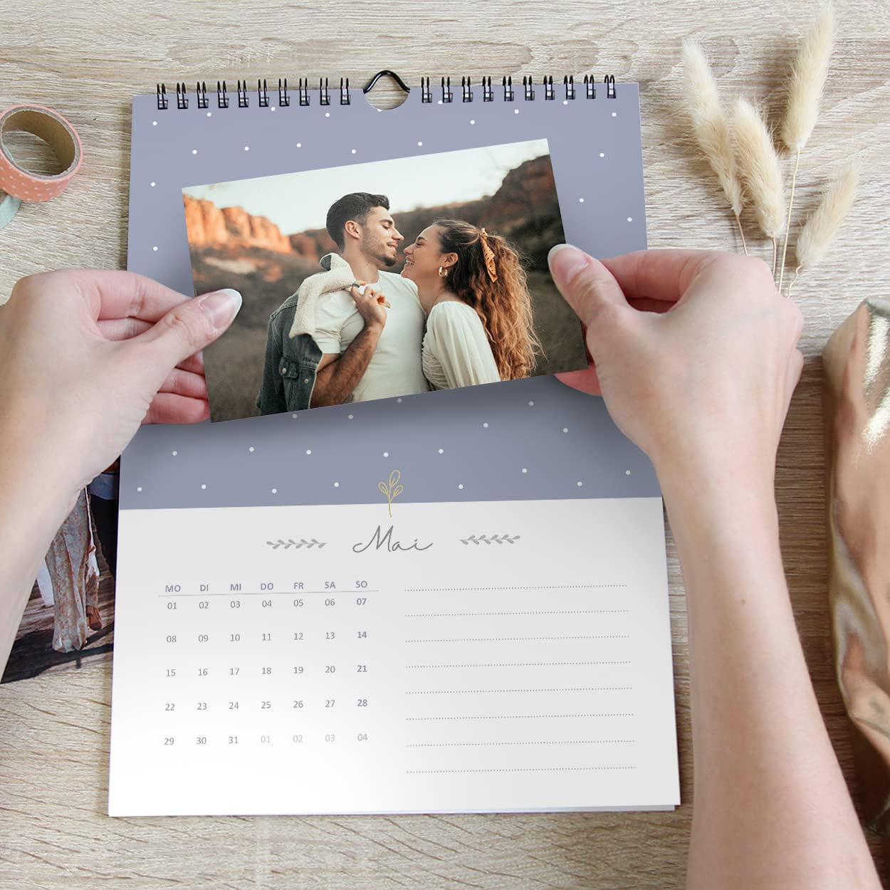 gr-tz-verlag-fotokalender-2023-blattgold-a4-wandkalender-zum-selbstgestalten image 3