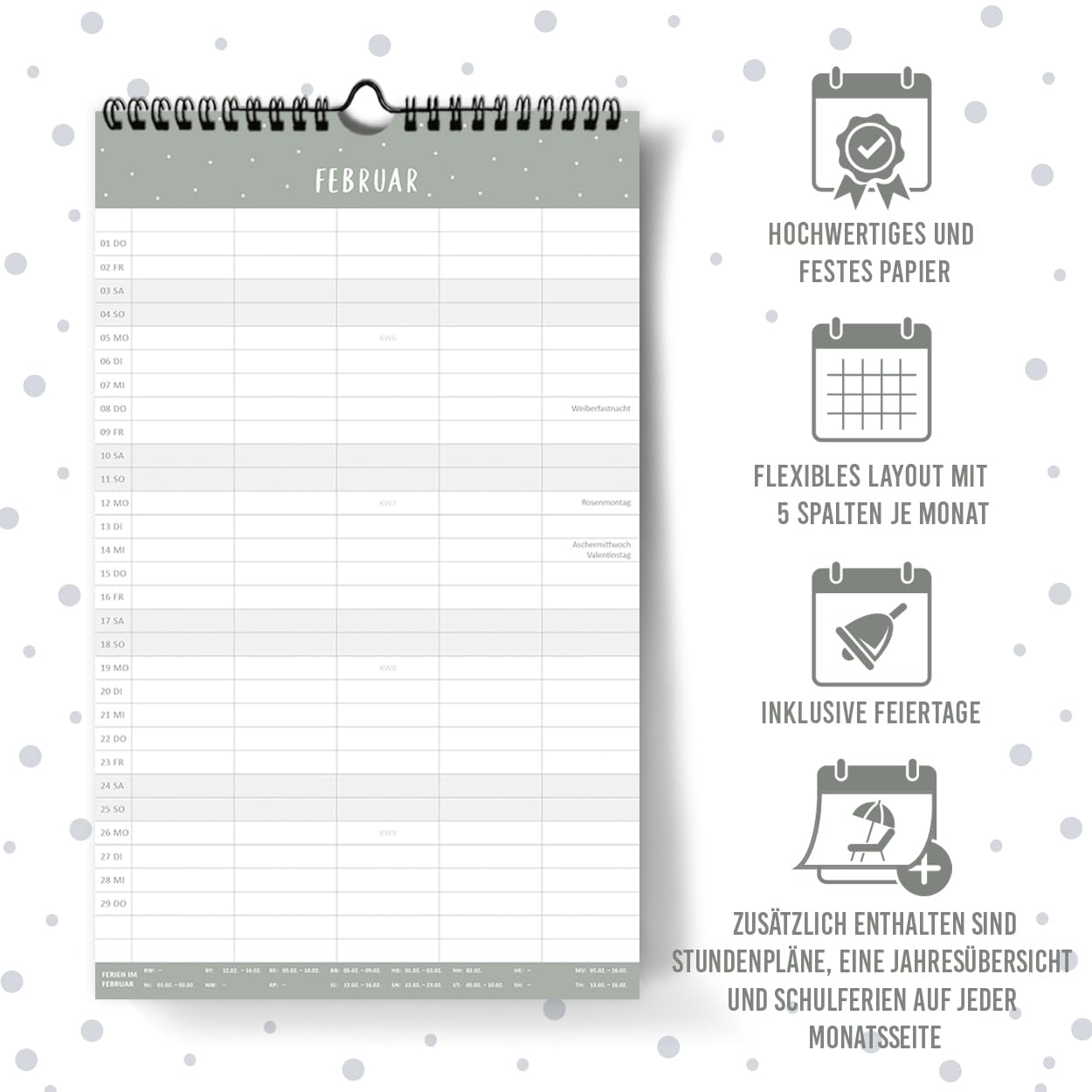 gr-tz-verlag-familienkalender-2024-blattgold-wandkalender-a4-19-x-32-cm-5-spalte image 3