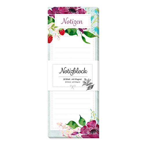 gr-tz-verlag-magnet-notizblock-bunte-blumen-einkaufsliste-liniert-8-x-21-cm-60-b image 2
