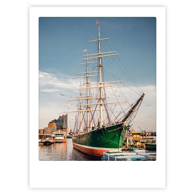 pickmotion-hamburg-harbor-art-poster-mit-echtglas-rahmen image 1