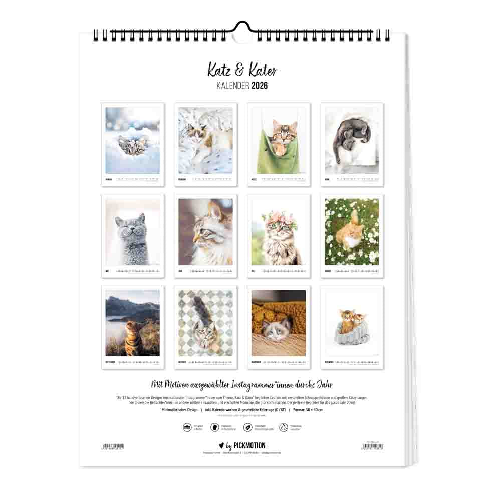 pickmotion-katz-kater-kalender-2026-wandkalender-30x40-cm image 4