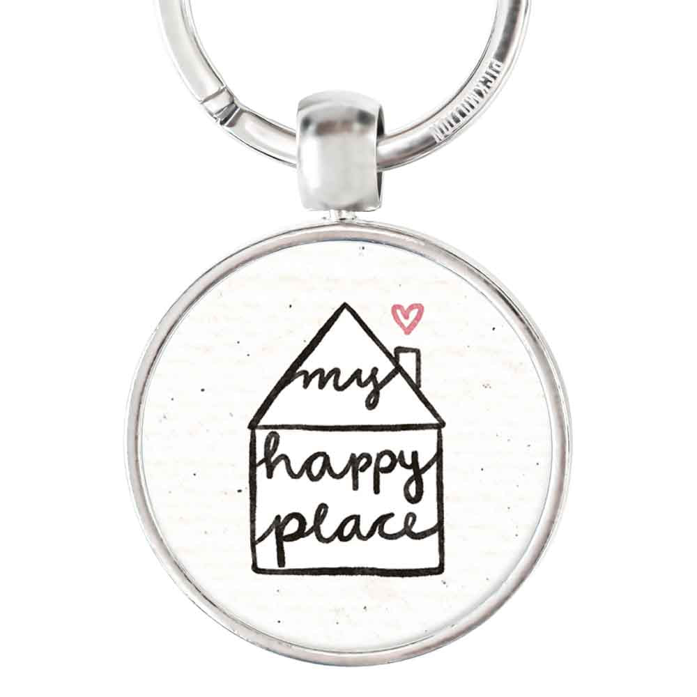 pickmotion-schl-sselanh-nger-my-happy-place-beidseitig-bedruckt image 1