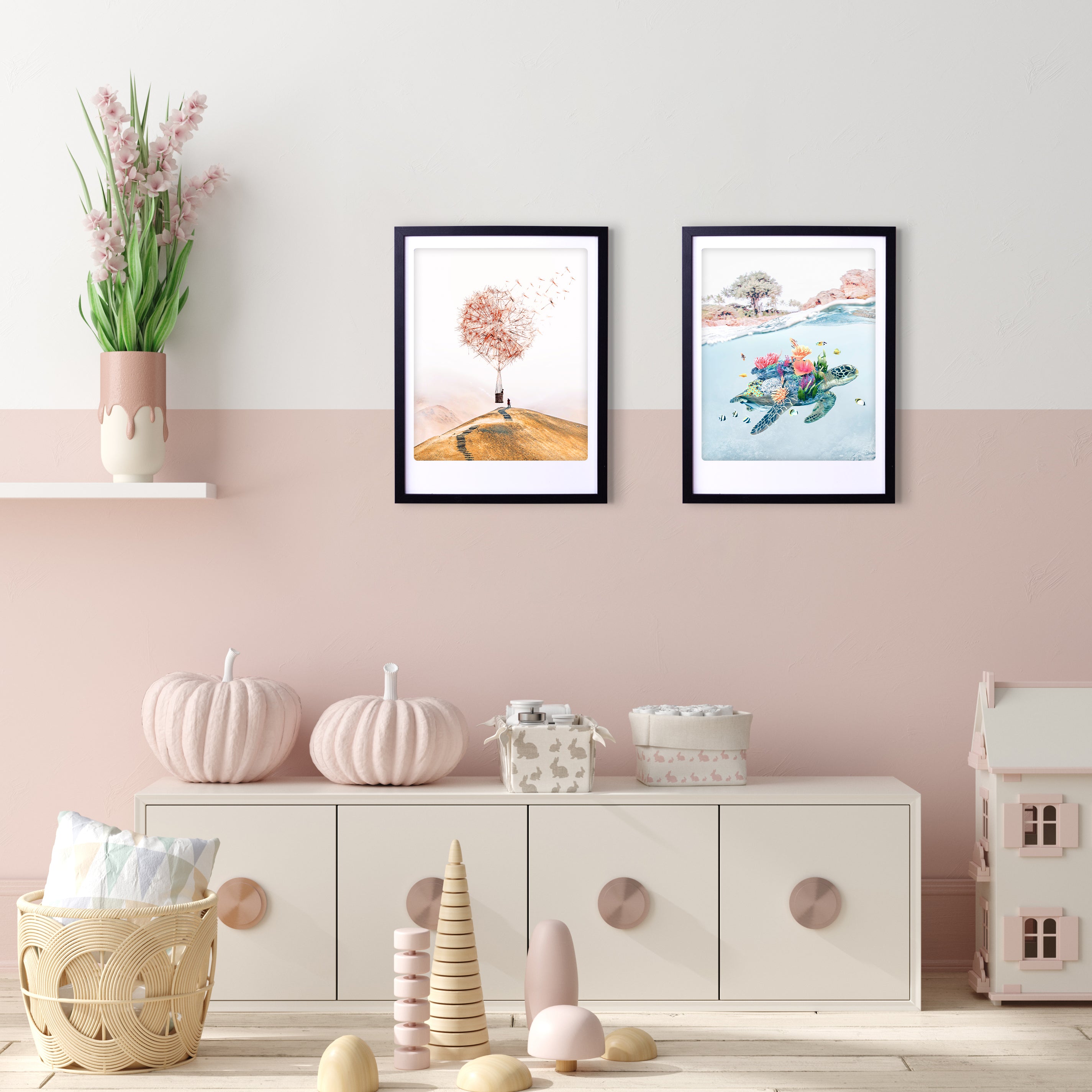 pickmotion-art-poster-wenn-w-nsche-fliegen-lernen-mit-echtglas-rahmen image 2